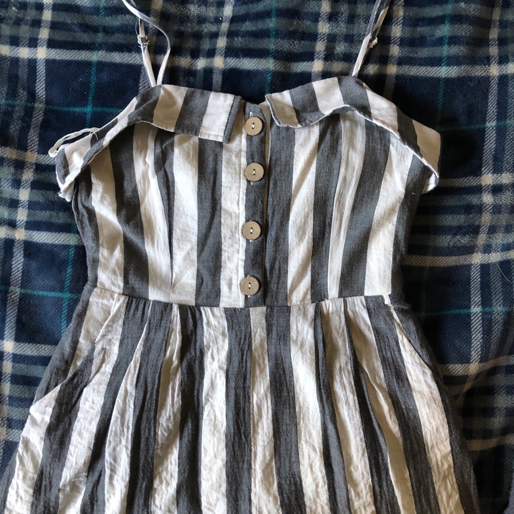 Grey and white romper!